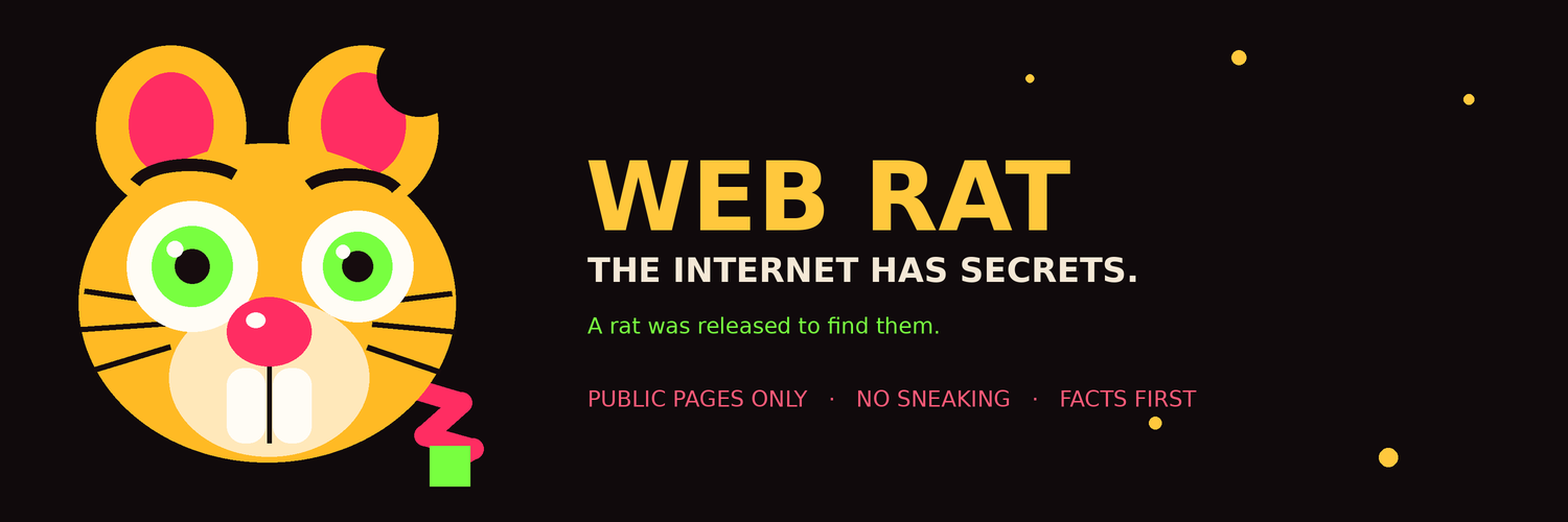 WEB RAT banner. The internet has secrets.